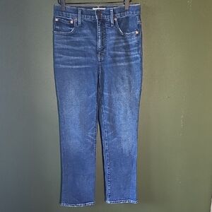 Madewell Slim Demi-Boot Jeans Womens 27 High Rise Medium Wash Blue Denim